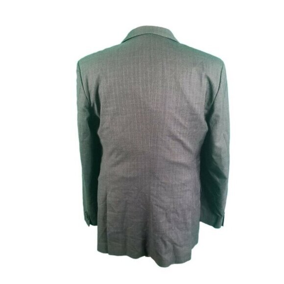 Hugo Boss 42L Gray Stripe Wool 2 Button 2 Vent James3/Sharp5 Made In Turkey - Picture 3 of 7
